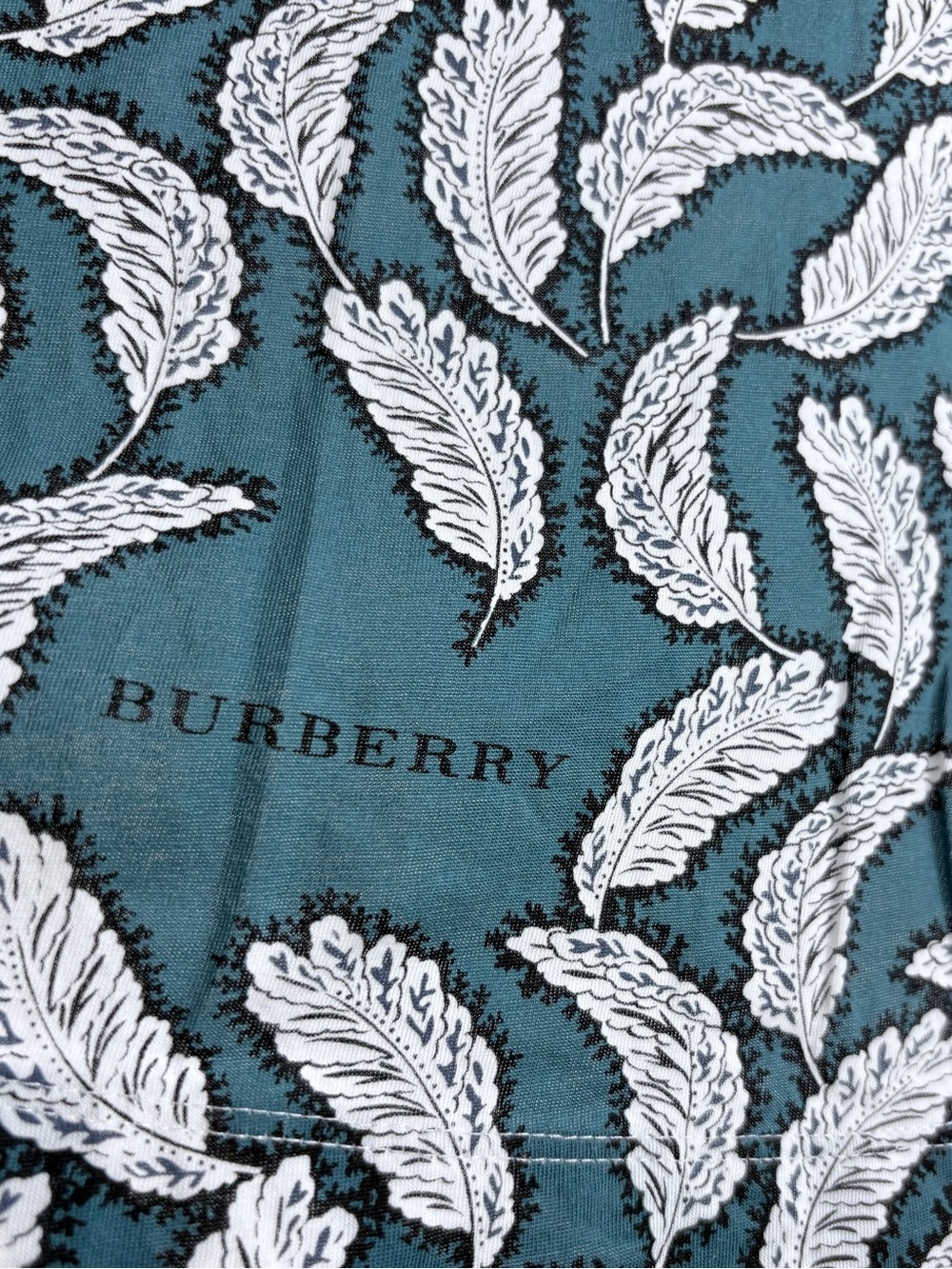 Burberry Brit Cotton Short Sleeve Tee, Teal and White, Size Small - Picture 4 of 9